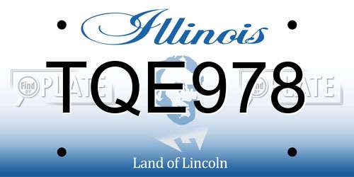 TQE978 Illinois License Plate