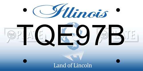 TQE97B Illinois License Plate