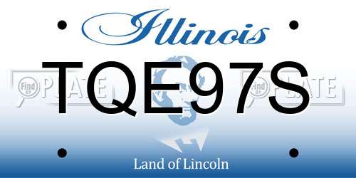 TQE97S Illinois License Plate