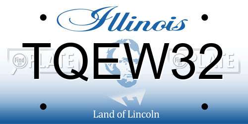 TQEW32 Illinois License Plate
