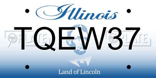 TQEW37 Illinois License Plate