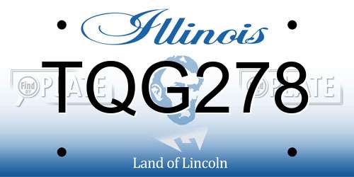 TQG278 Illinois License Plate