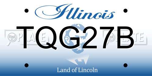 TQG27B Illinois License Plate