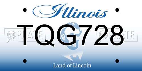 TQG728 Illinois License Plate