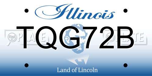 TQG72B Illinois License Plate