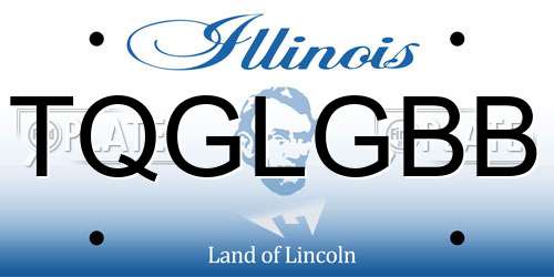 TQGLGBB Illinois License Plate