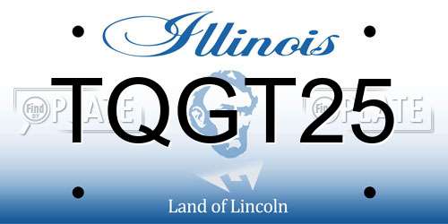 TQGT25 Illinois License Plate