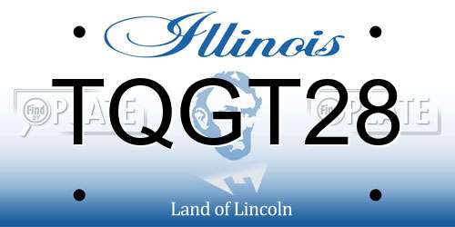 TQGT28 Illinois License Plate