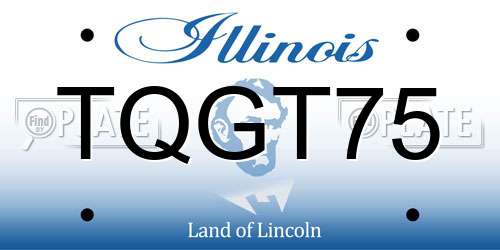 TQGT75 Illinois License Plate