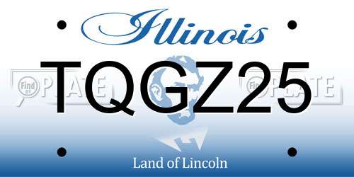 TQGZ25 Illinois License Plate