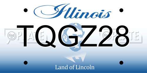 TQGZ28 Illinois License Plate