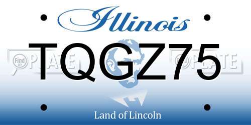 TQGZ75 Illinois License Plate