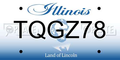 TQGZ78 Illinois License Plate