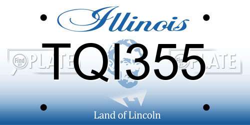 TQI355 Illinois License Plate