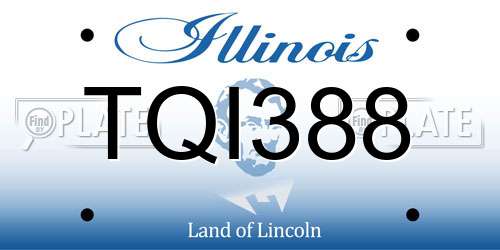 TQI388 Illinois License Plate
