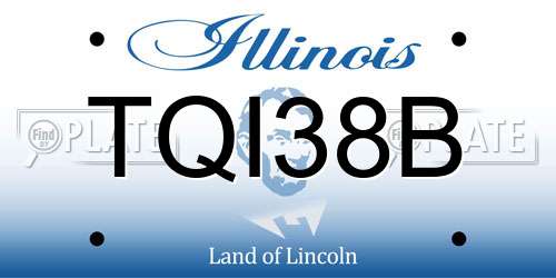 TQI38B Illinois License Plate