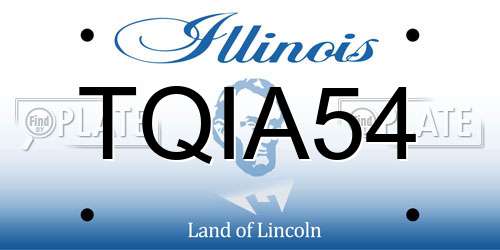 TQIA54 Illinois License Plate