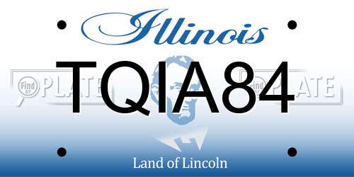TQIA84 Illinois License Plate