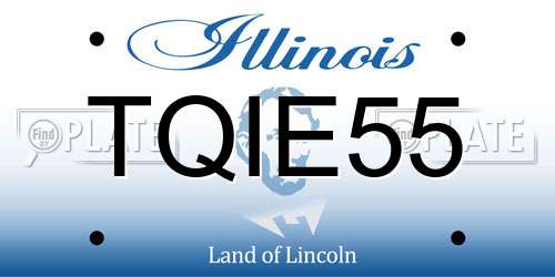 TQIE55 Illinois License Plate