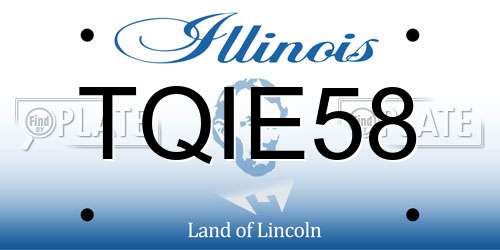 TQIE58 Illinois License Plate