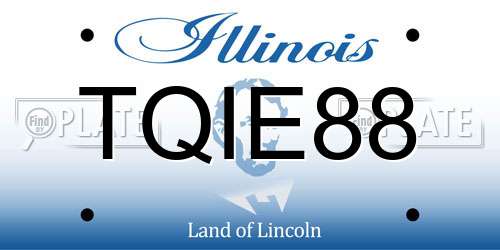 TQIE88 Illinois License Plate