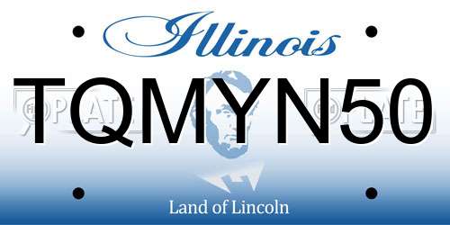 TQMYN50 Illinois License Plate