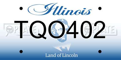 TQO402 Illinois License Plate