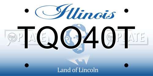 TQO40T Illinois License Plate