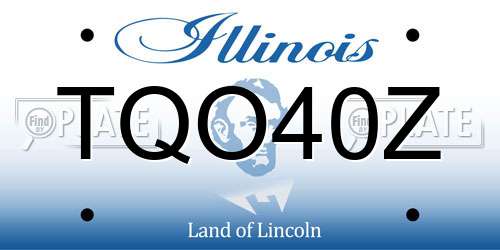 TQO40Z Illinois License Plate