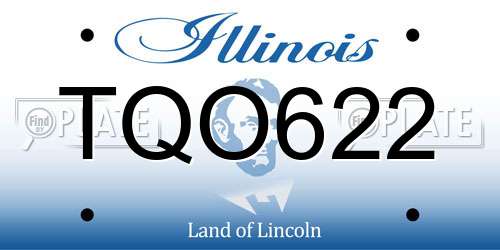 TQO622 Illinois License Plate