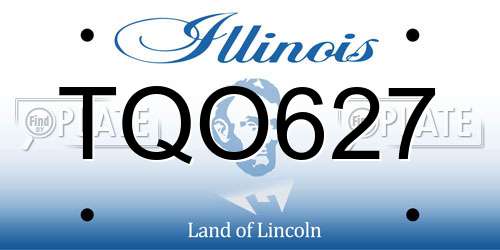 TQO627 Illinois License Plate