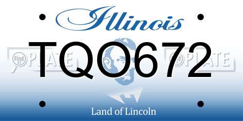 TQO672 Illinois License Plate