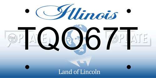 TQO67T Illinois License Plate