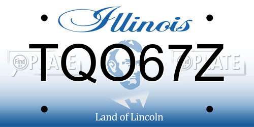 TQO67Z Illinois License Plate