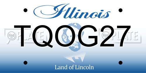 TQOG27 Illinois License Plate