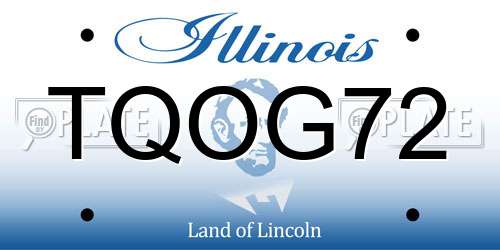 TQOG72 Illinois License Plate