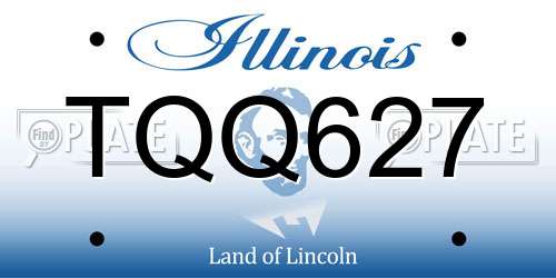 TQQ627 Illinois License Plate