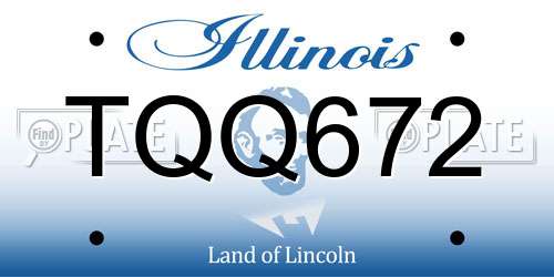 TQQ672 Illinois License Plate