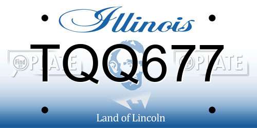 TQQ677 Illinois License Plate