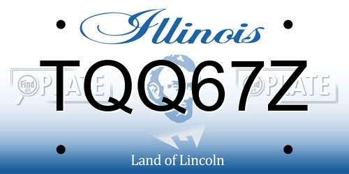 TQQ67Z Illinois License Plate