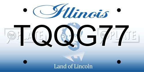 TQQG77 Illinois License Plate