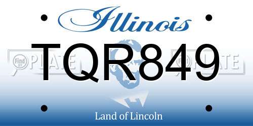 TQR849 Illinois License Plate