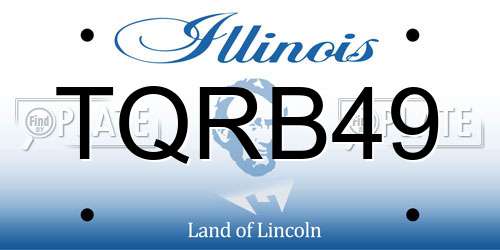 TQRB49 Illinois License Plate