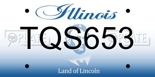 TQS653 Illinois License Plate