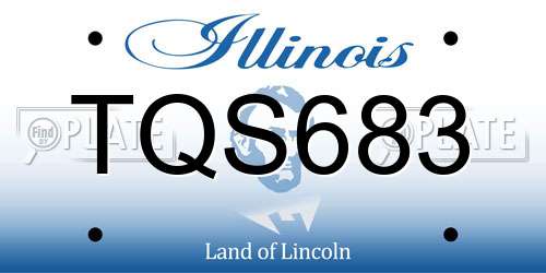 TQS683 Illinois License Plate