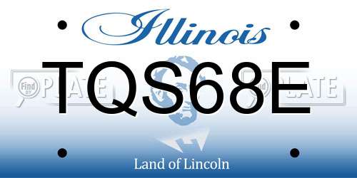 TQS68E Illinois License Plate
