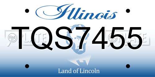 TQS7455 Illinois License Plate
