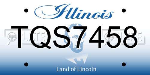 TQS7458 Illinois License Plate