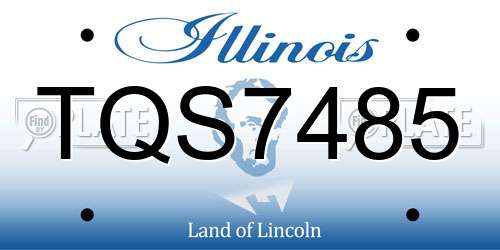 TQS7485 Illinois License Plate