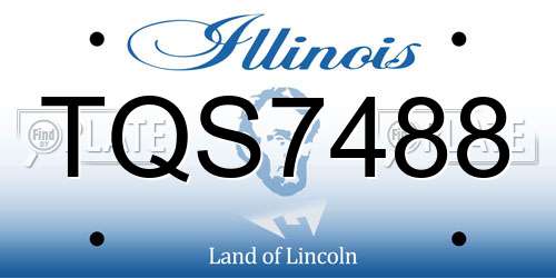 TQS7488 Illinois License Plate